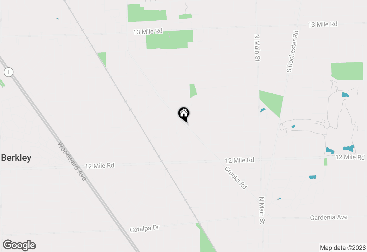 Map of 2211 Crooks Road, Royal Oak, MI 48073