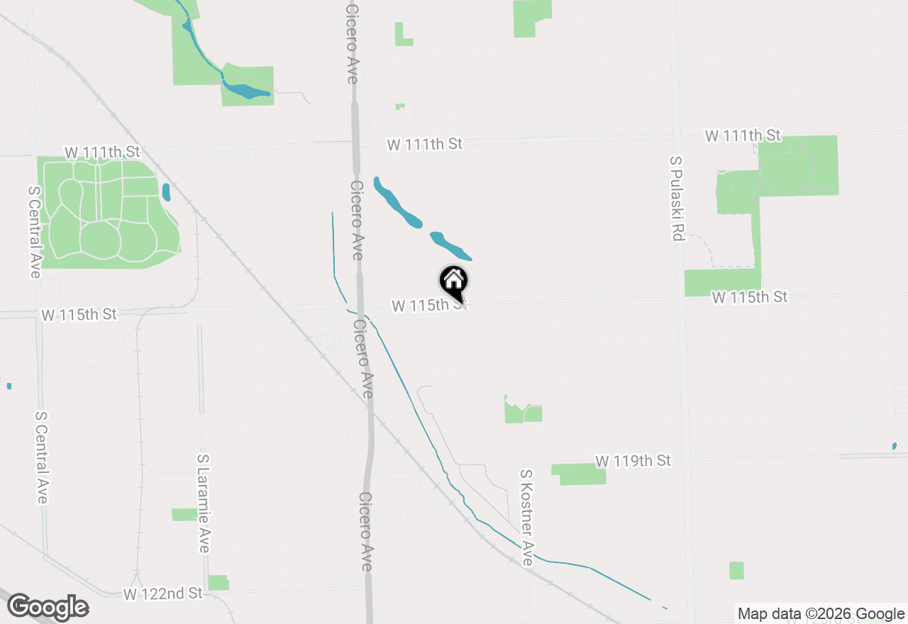 Map of 4614 W 115th Place, Alsip, IL 60803