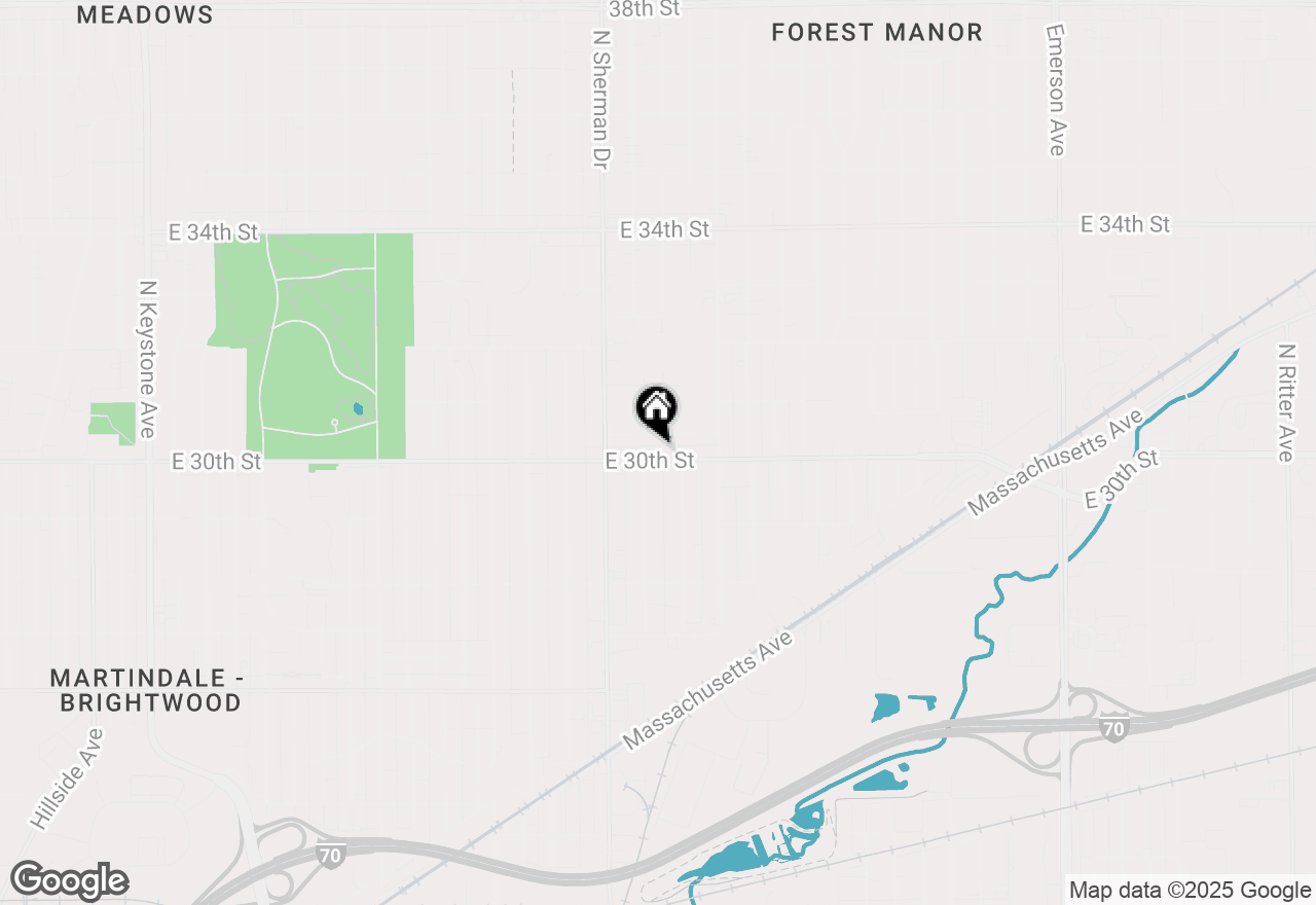 Map of 3918 E 30th Street, Indianapolis, IN 46218