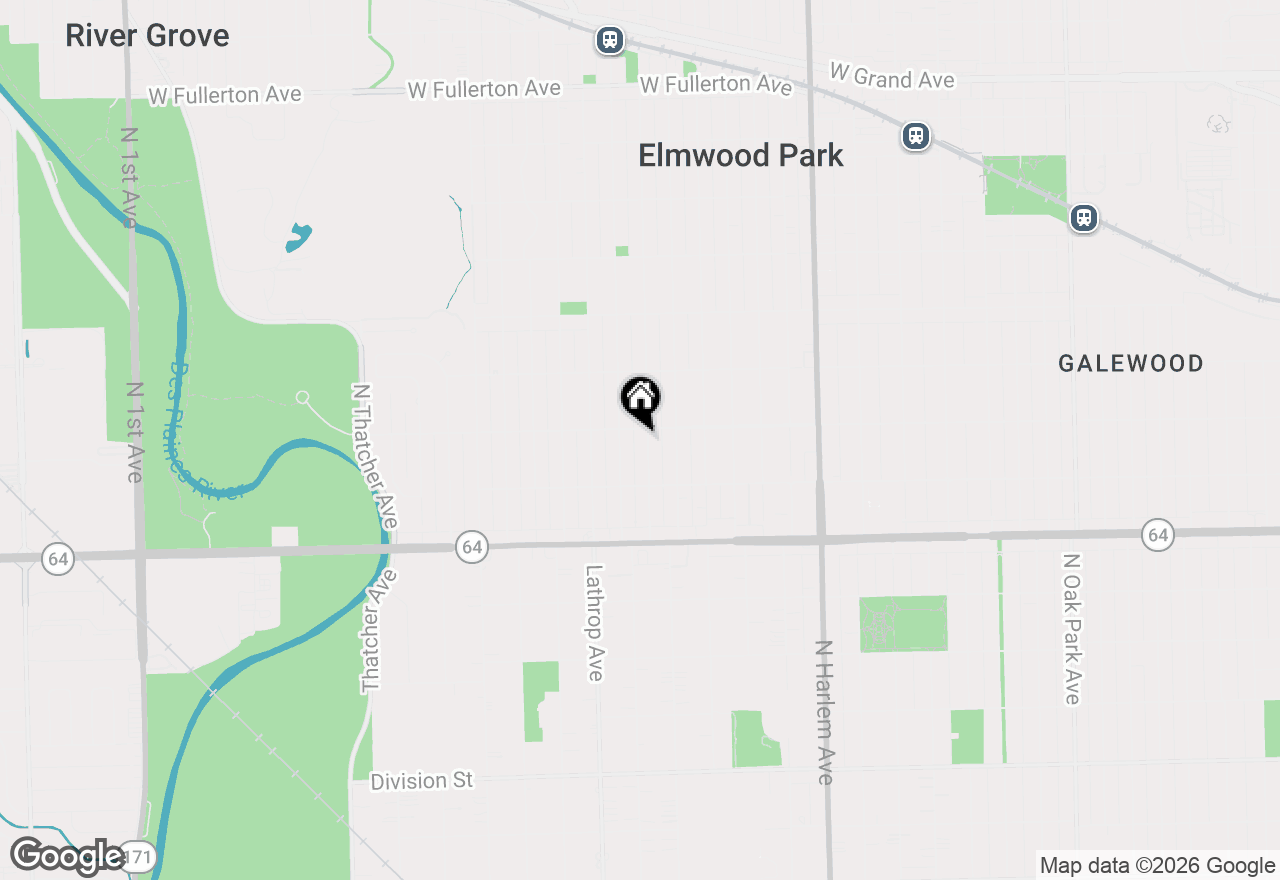 Map of 1738 N 75th Avenue, Elmwood Park, IL 60707