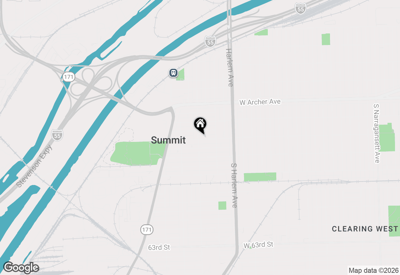 Map of 7338 W 57th Street, Summit, IL 60501