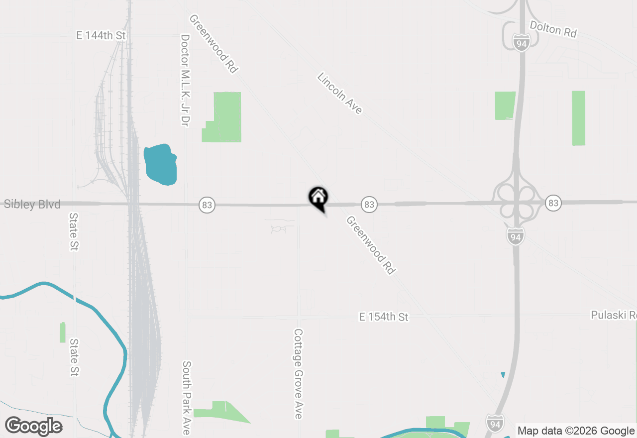 Map of 848 E 150th Place, South Holland, IL 60473