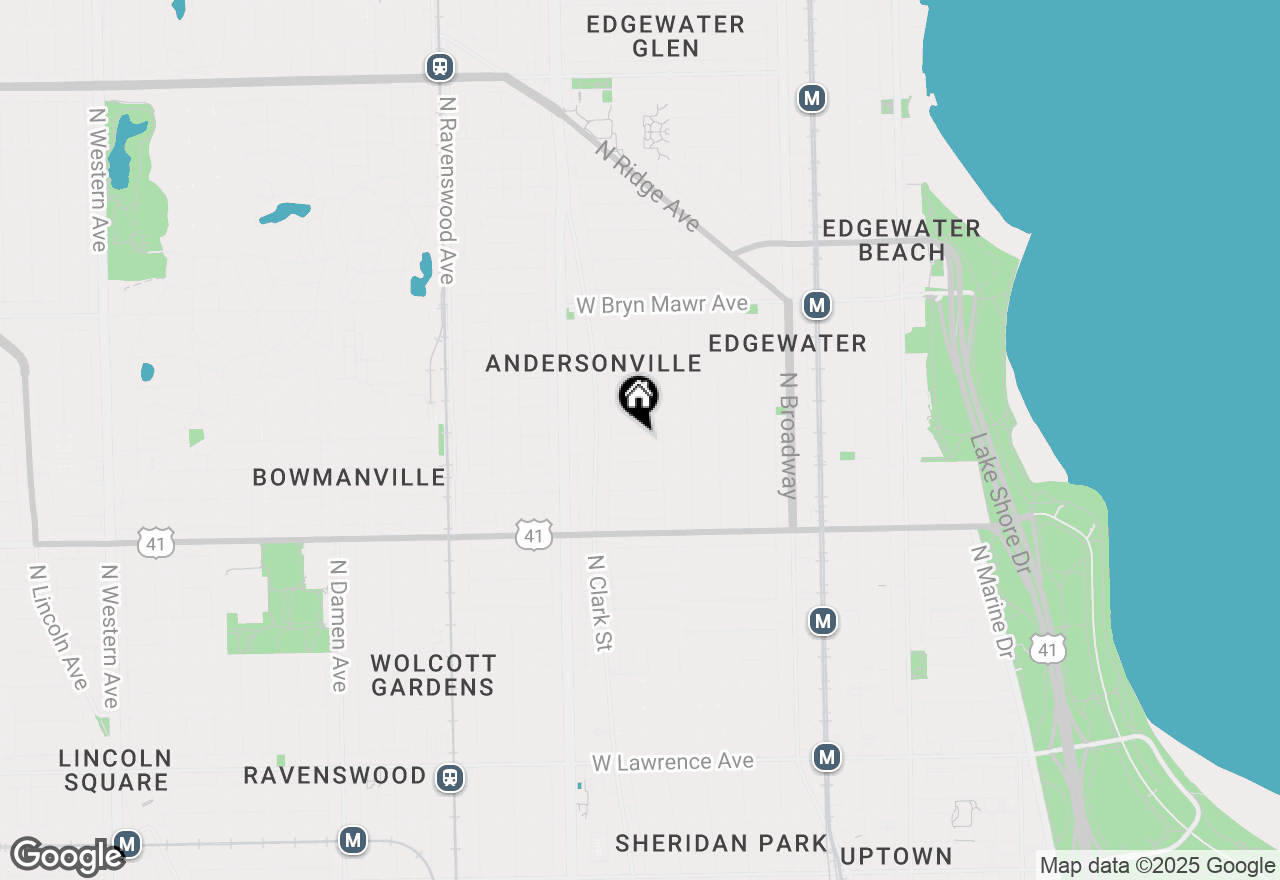 Map of 1442 W Summerdale Avenue #1, Chicago, IL 60640