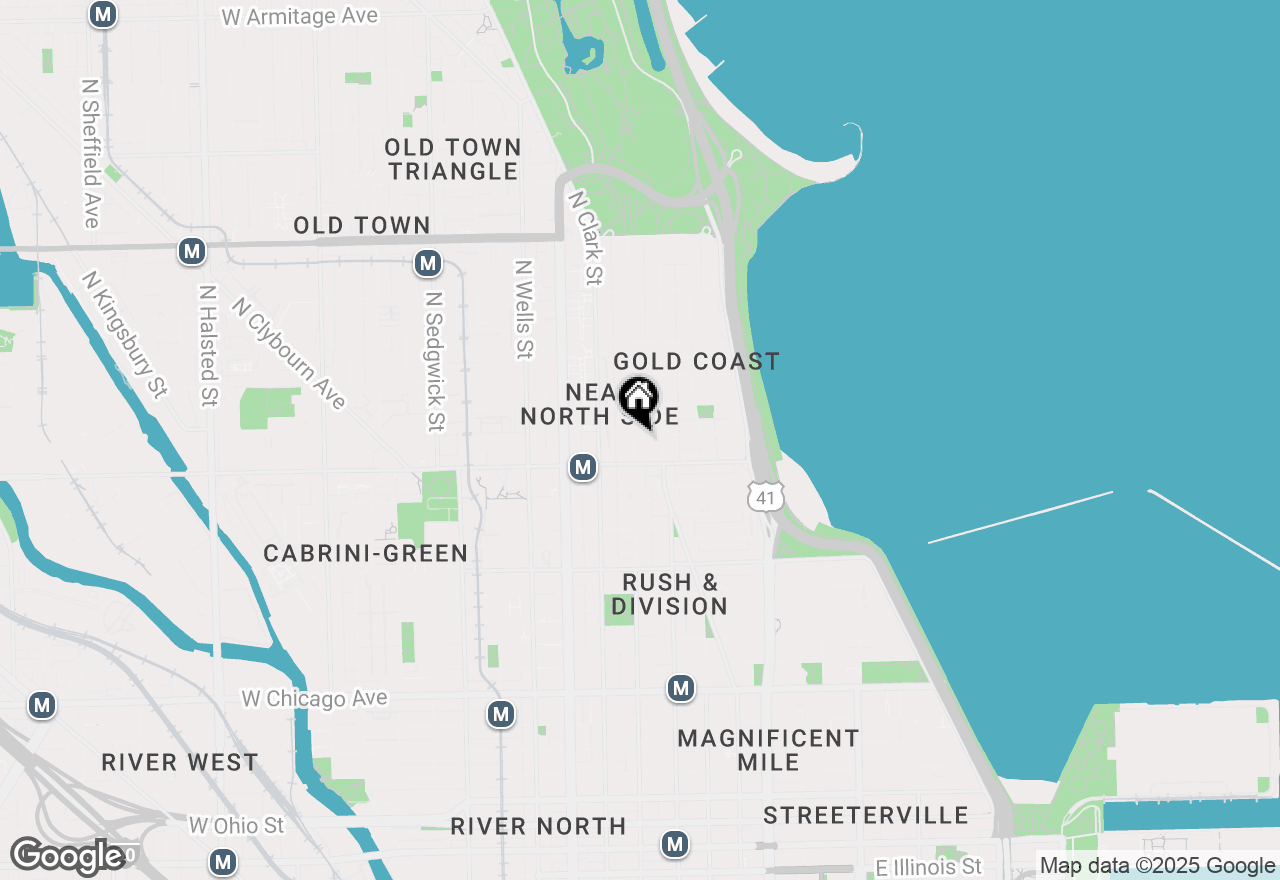 Map of 1221 N Dearborn Street #1401S, Chicago, IL 60610