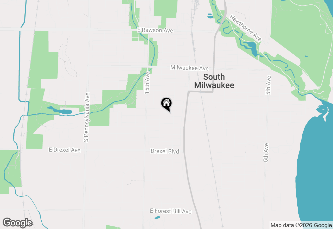 Map of 1319 Menomonee Ave, South Milwaukee, WI 53172