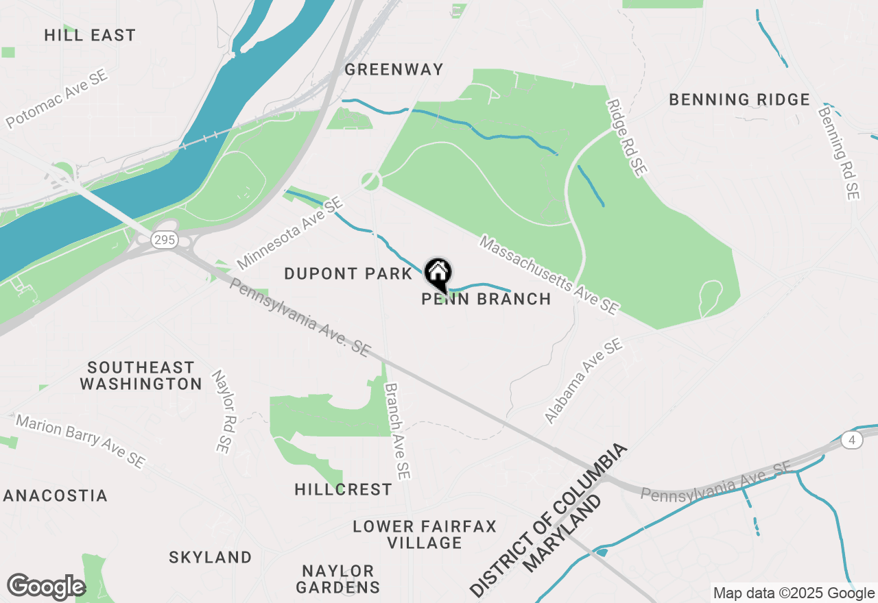 Map of 1400 34th Street Se, Washington, DC 20020