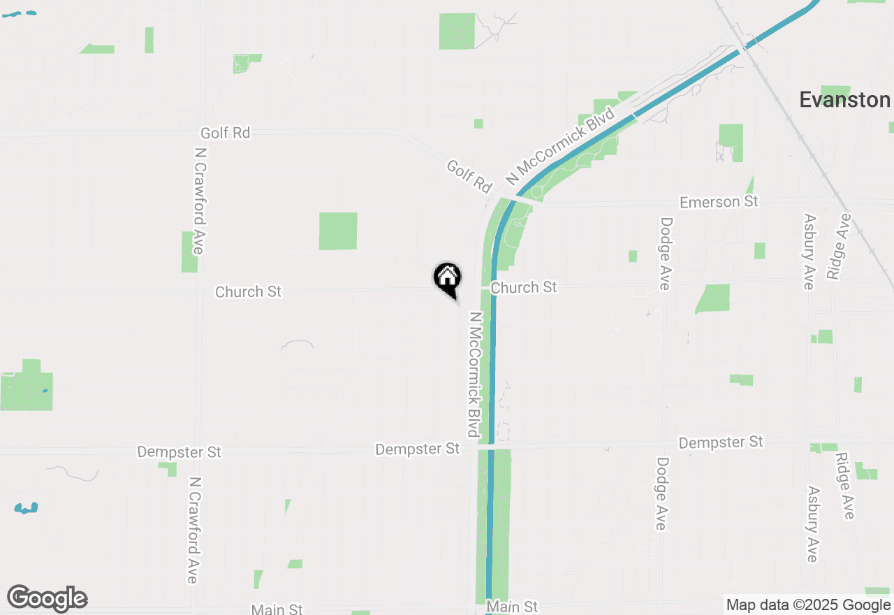 Map of 9126 Ewing Avenue #1, Evanston, IL 60203