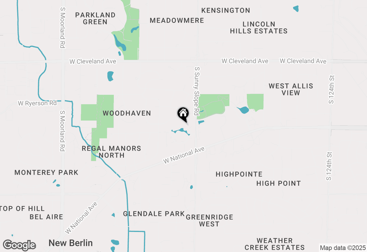 Map of 14166 W Waters Edge Trl, New Berlin, WI 53151