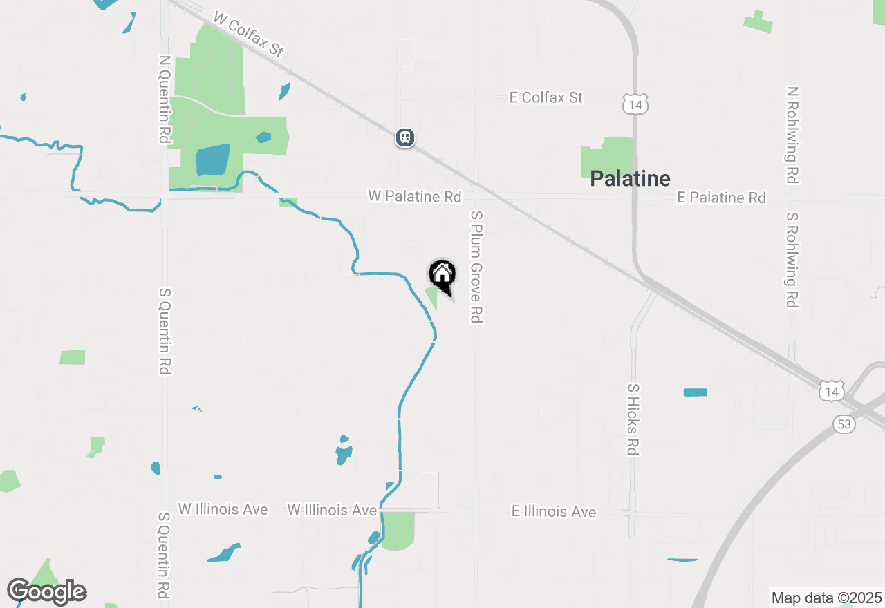 Map of 223 S Brockway Street, Palatine, IL 60067