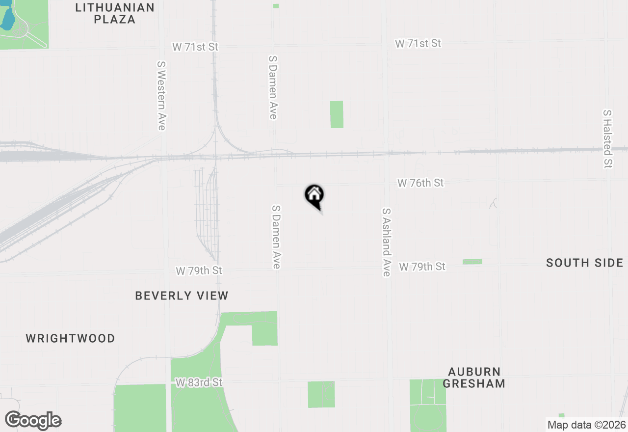 Map of 7704 S Honore Street, Chicago, IL 60620