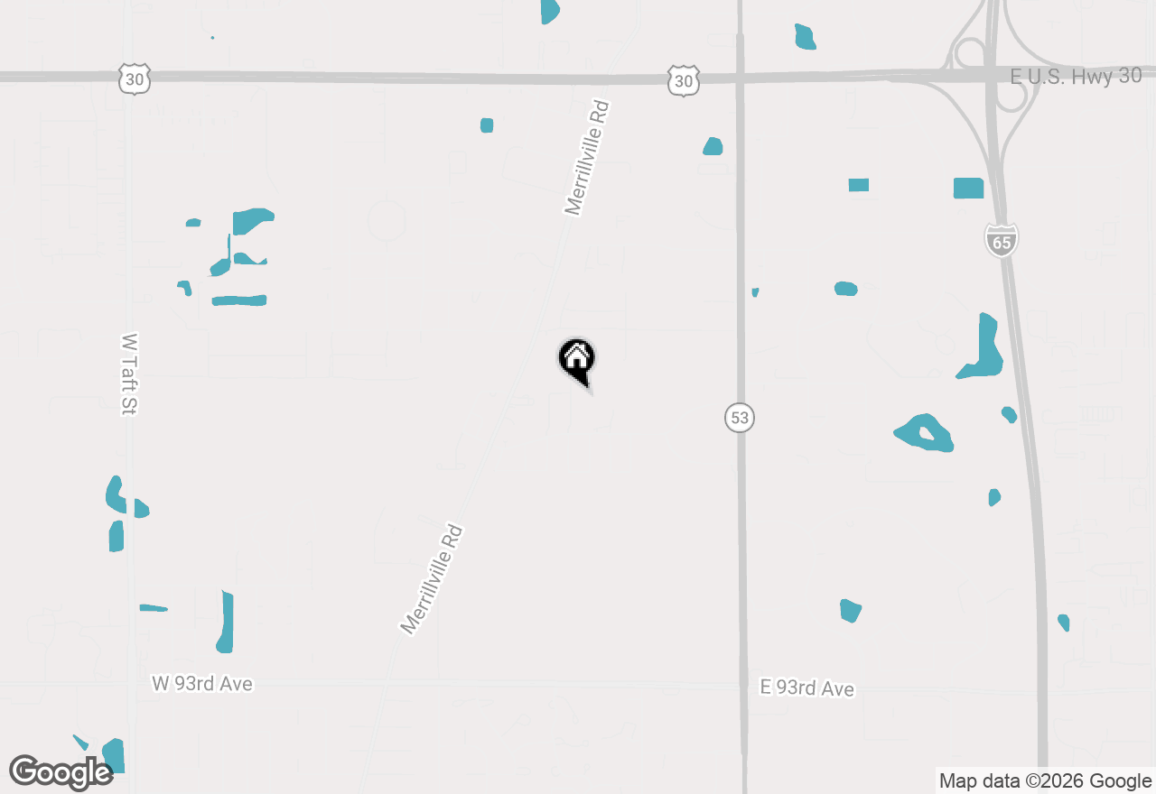 Map of 8613 Van Buren Street, Merrillville, IN 46410
