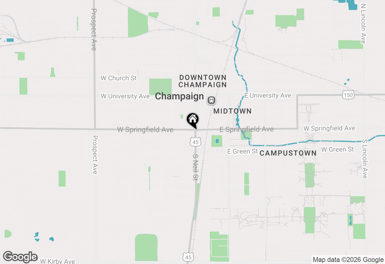 Map of 401 S Neil Street, Champaign, IL 61820