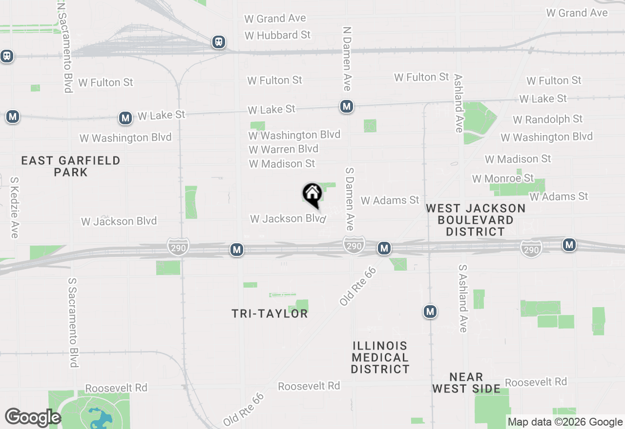 Map of 225 S Hamilton Avenue #3, Chicago, IL 60612