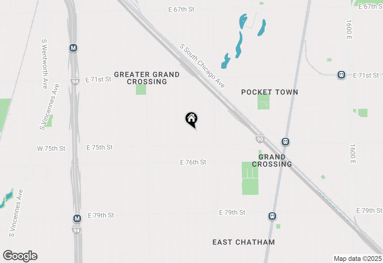 Map of 7411 S Champlain Avenue, Chicago, IL 60619