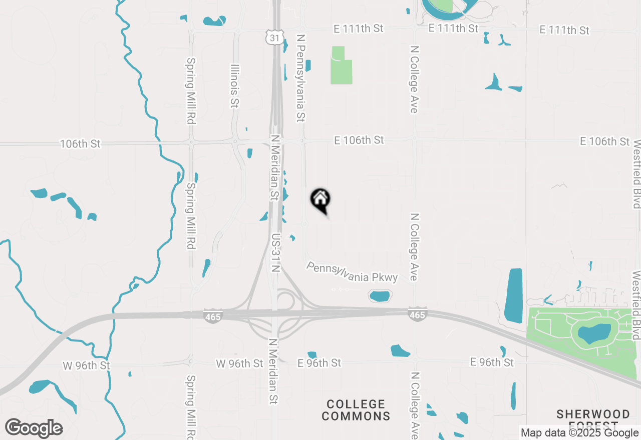 Map of 10301 N Delaware Street, Carmel, IN 46280