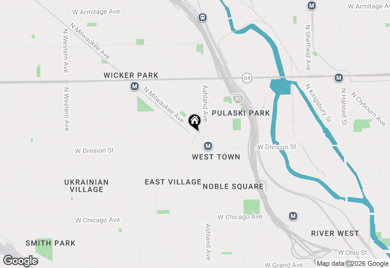 Map of 1278 N Milwaukee Avenue #2W, Chicago, IL 60622