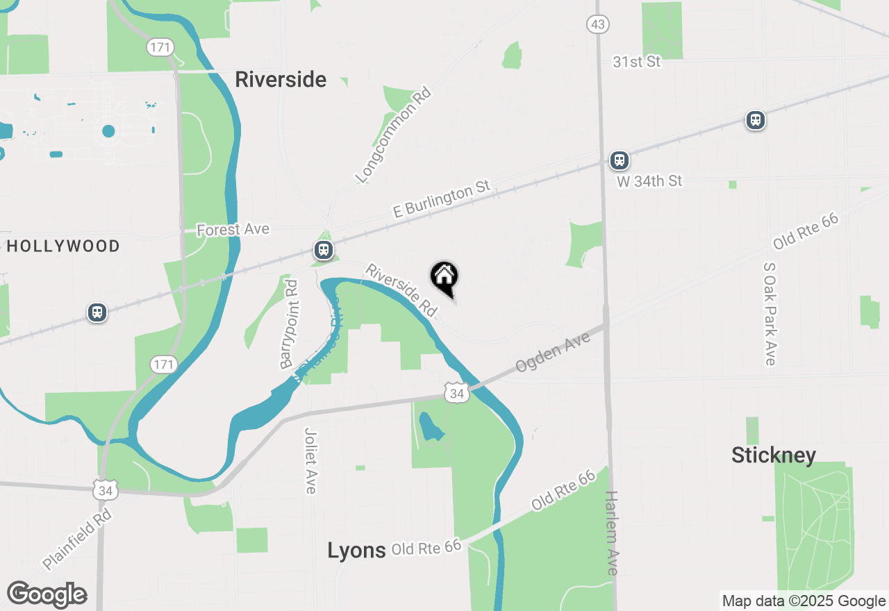 Map of 172 Olmsted Road, Riverside, IL 60546