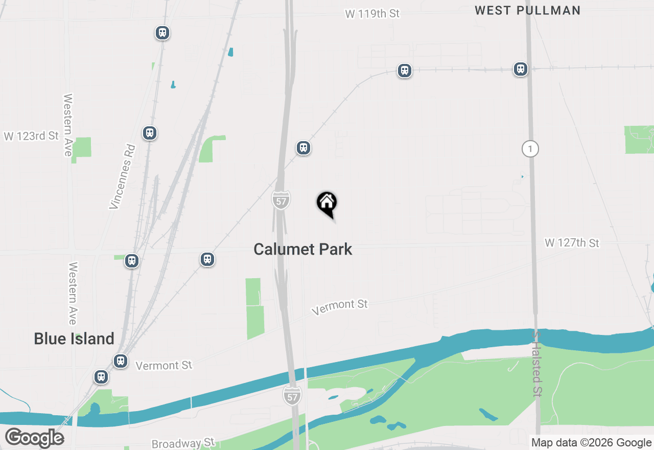 Map of 12610 S Laflin Street, Calumet Park, IL 60827