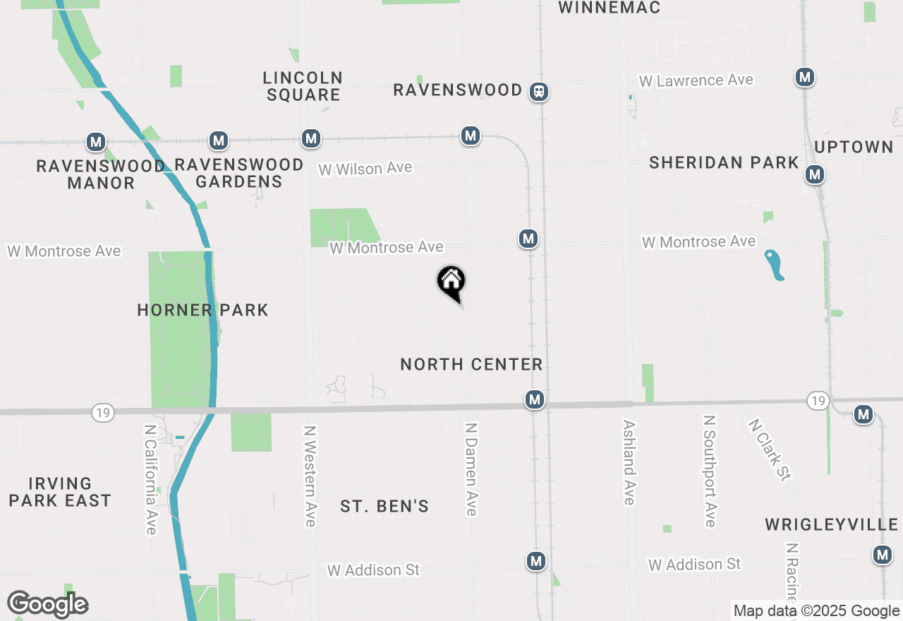 Map of 2025 W Hutchinson Street, Chicago, IL 60618