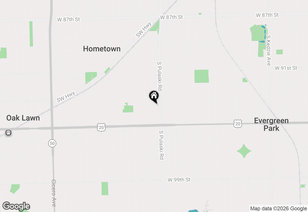 Map of 4029 W 93rd Place #B, Oak Lawn, IL 60453