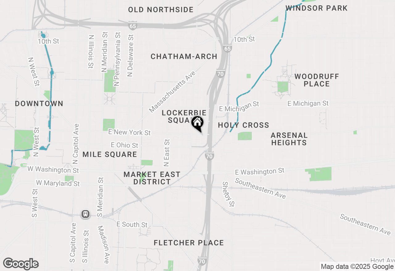 Map of 719 E New York Street, Indianapolis, IN 46202