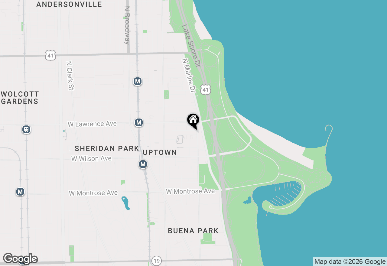 Map of 817 W Lakeside Place #604, Chicago, IL 60640