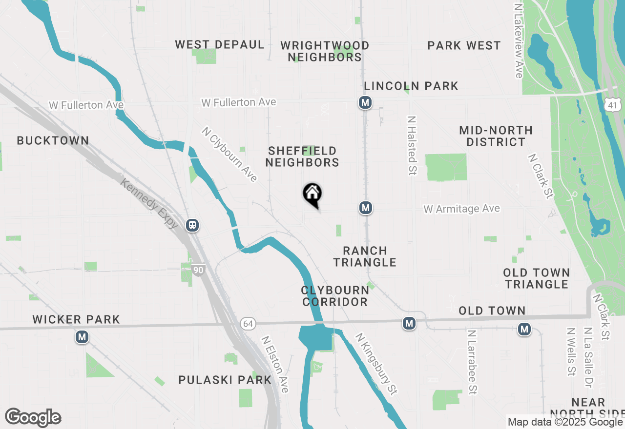 Map of 1149 W Armitage Avenue #B, Chicago, IL 60614