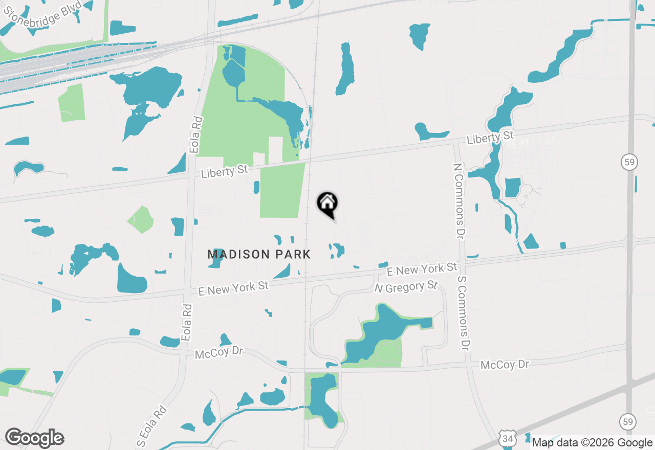 Map of 3407 Bradbury Circle, Aurora, IL 60504