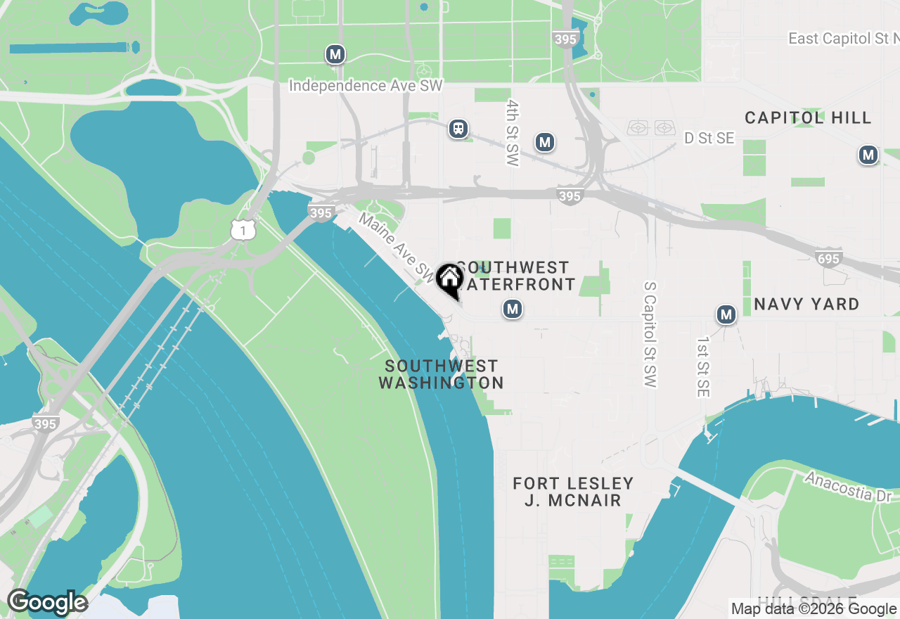 Map of 601 Wharf Street Sw #806, Washington, DC 20024