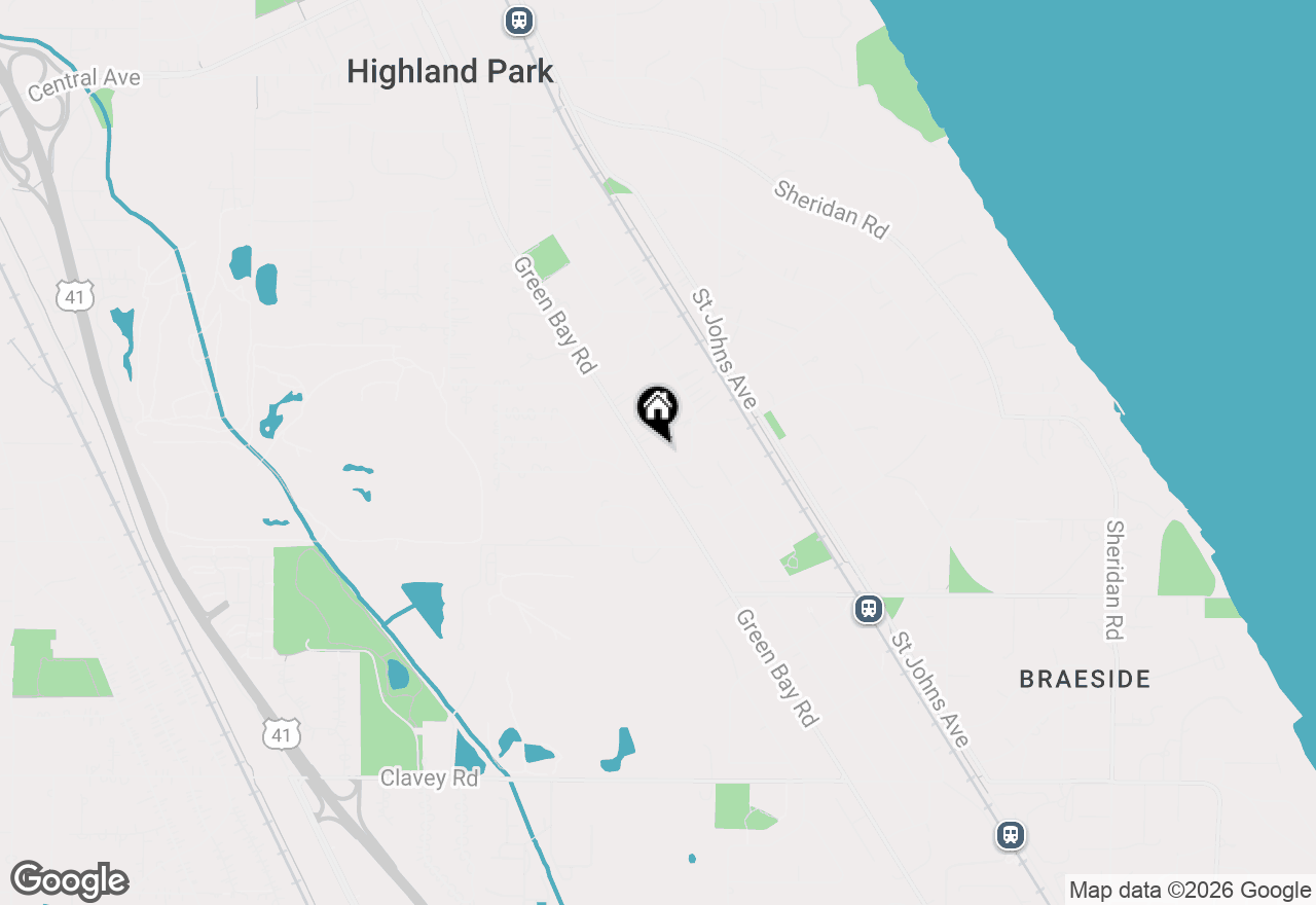 Map of 955 Green Bay Road, Highland Park, IL 60035