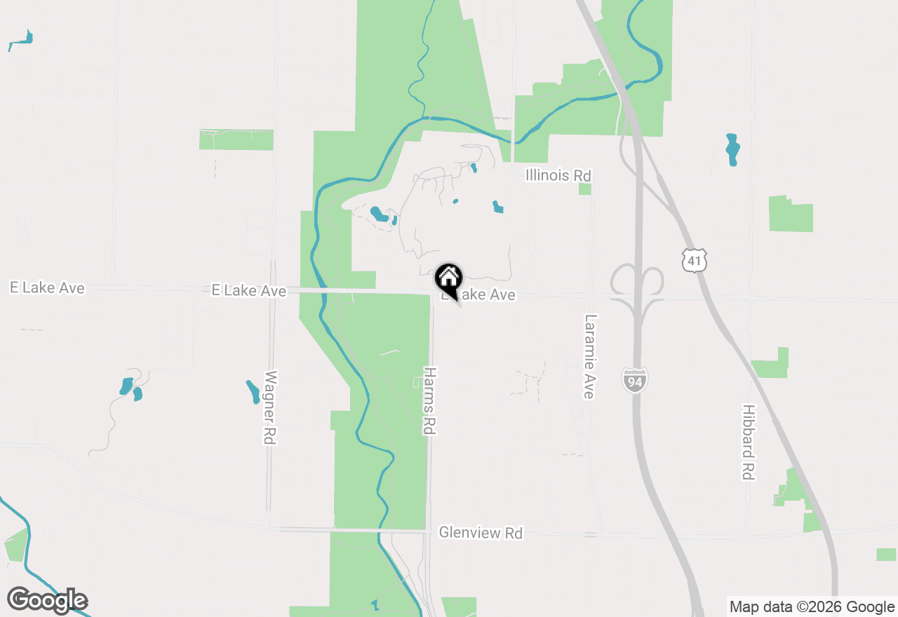 Map of 424 Brook Lane, Glenview, IL 60025