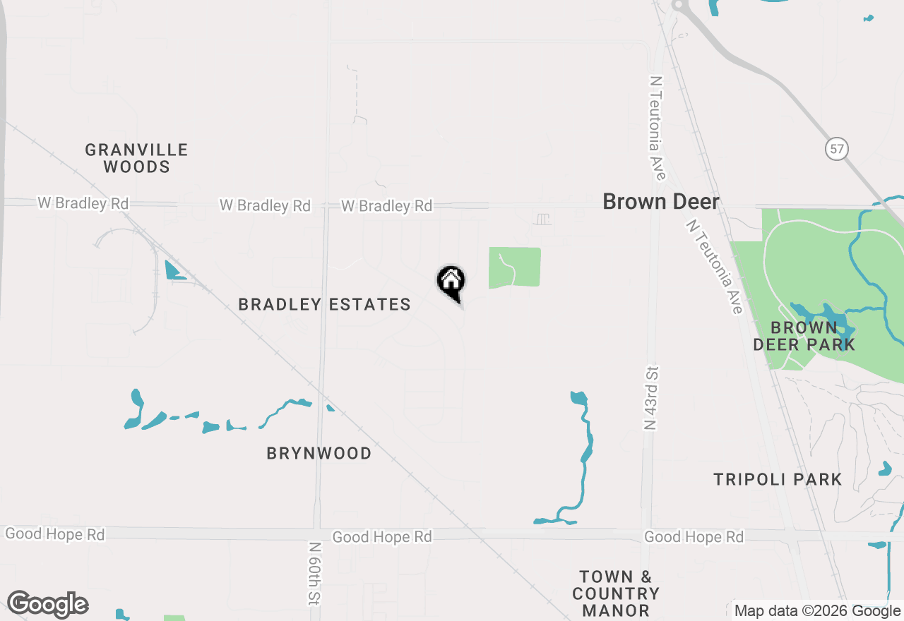 Map of 7710 N Edgeworth Dr, Milwaukee, WI 53223