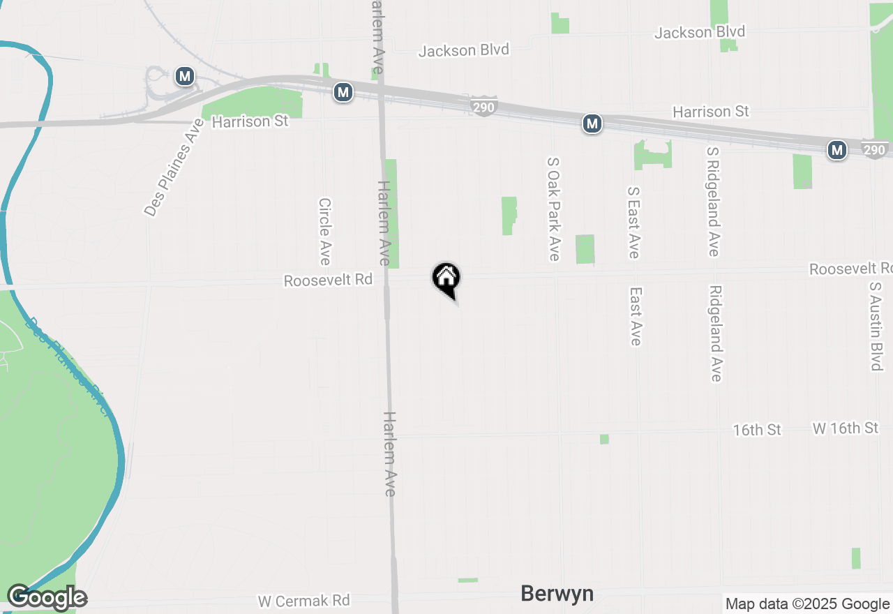Map of 1236 S Wenonah Avenue, Berwyn, IL 60402