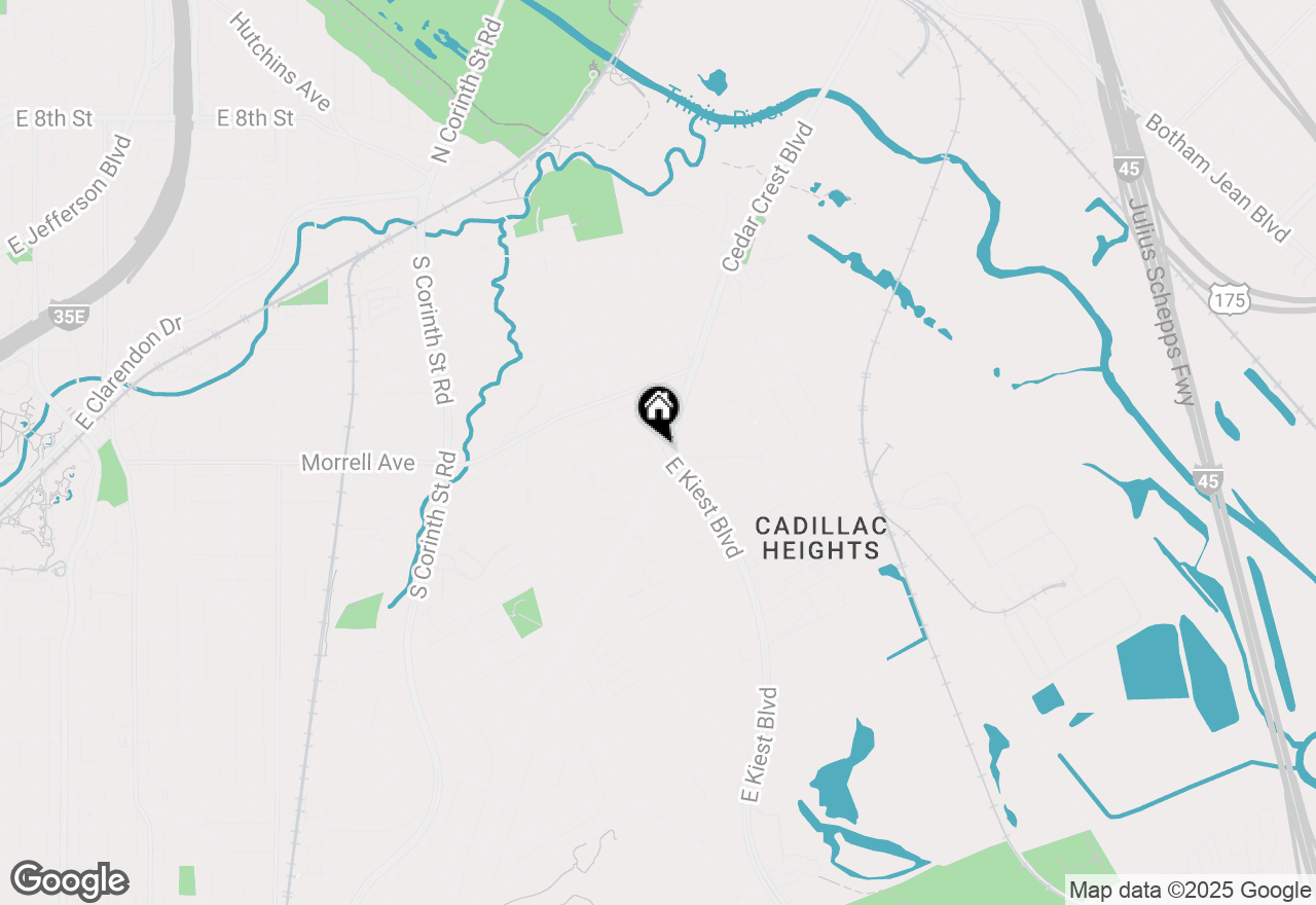 Map of 2697 Cedar Crest Boulevard, Dallas, TX 75203