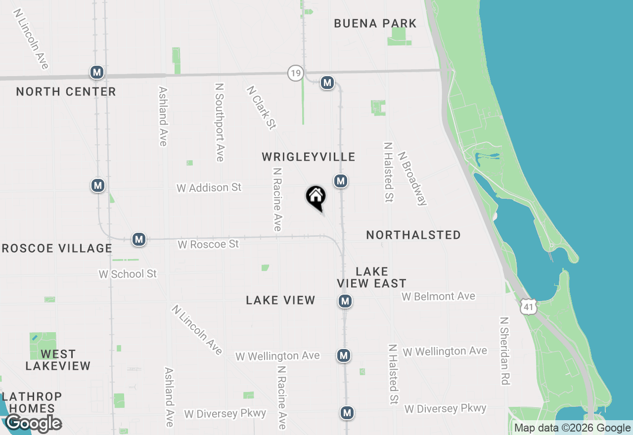 Map of 1045 W Cornelia Avenue #501, Chicago, IL 60657