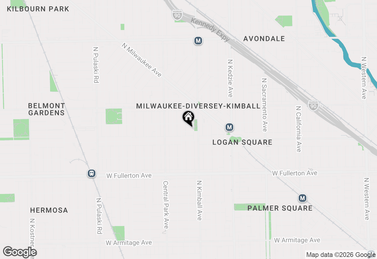 Map of 3434 W Drummond Place #3, Chicago, IL 60647