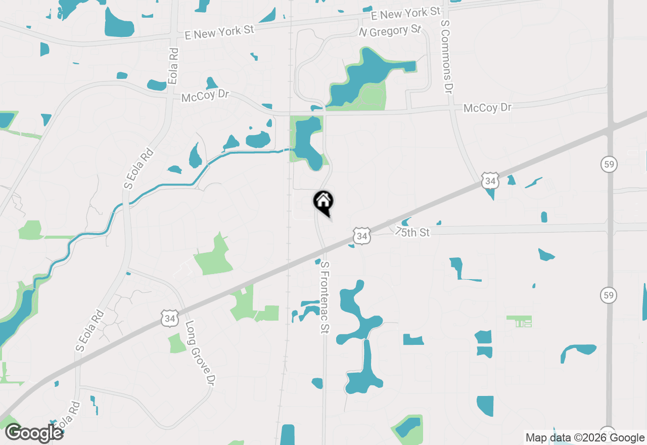 Map of 3490 Willowview Court, Aurora, IL 60504