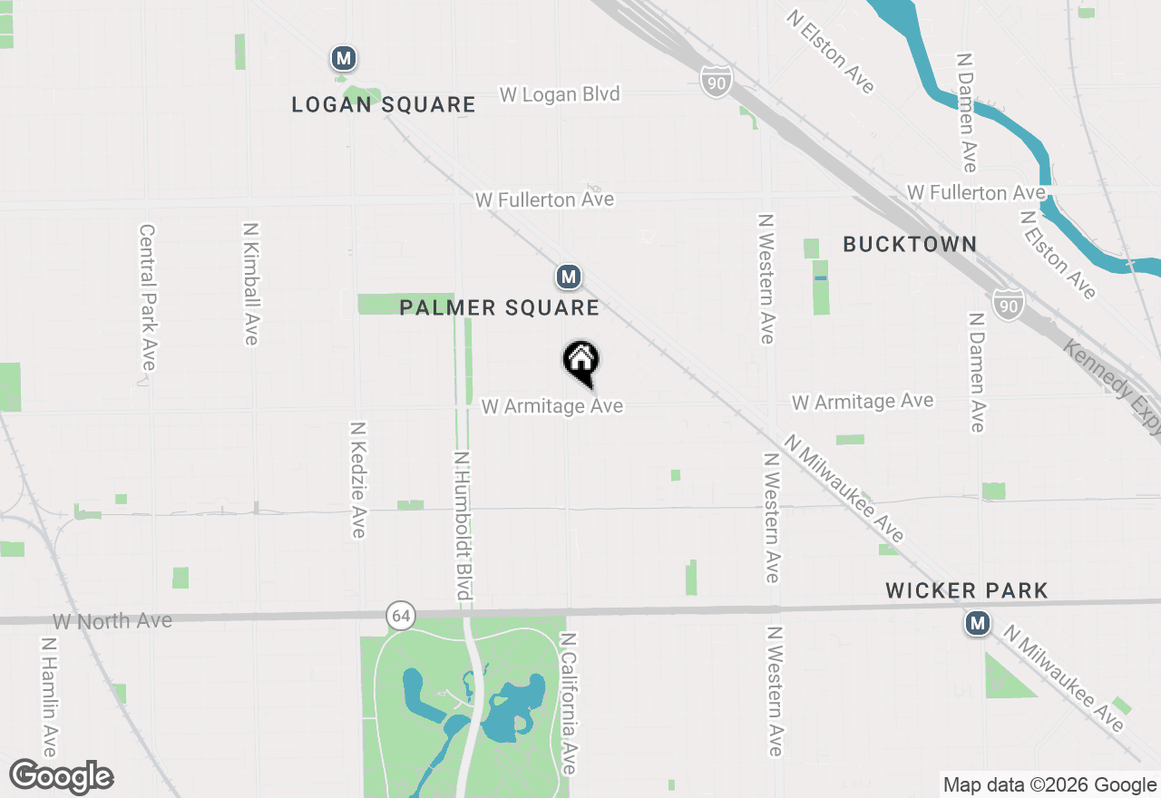 Map of 2740 W Armitage Avenue #PH5, Chicago, IL 60647