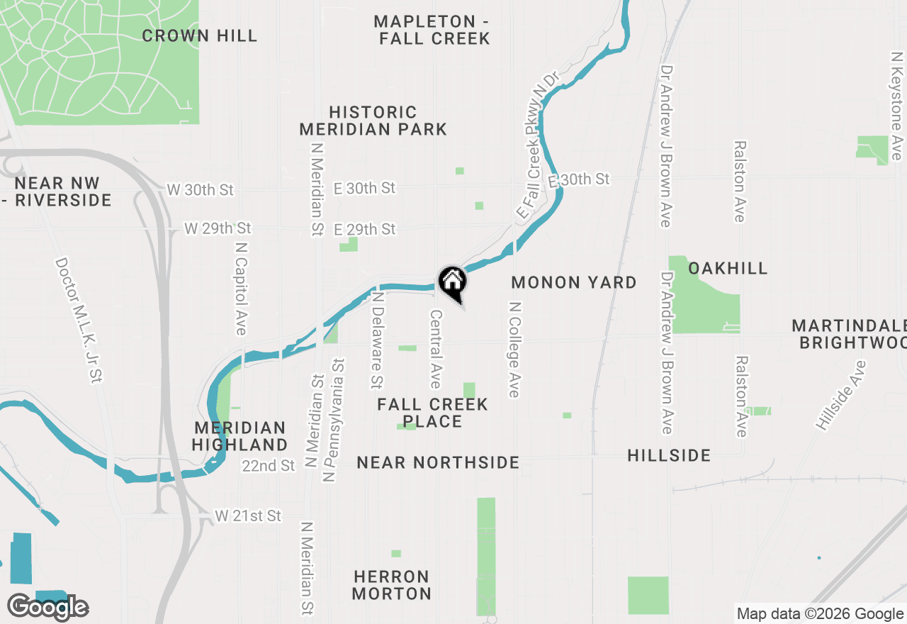 Map of 530 Sutherland Avenue #A, Indianapolis, IN 46205