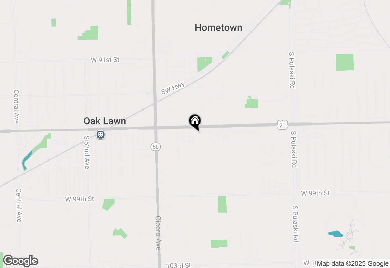 Map of 9510 S Kolmar #301, Oak Lawn, IL 60453