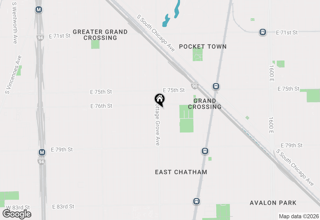 Map of 7621 S Cottage Grove Avenue, Chicago, IL 60619