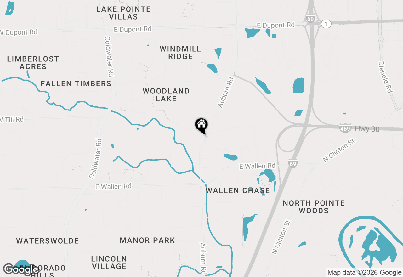 Map of 9163 Auburn Road, Fort Wayne, IN 46825