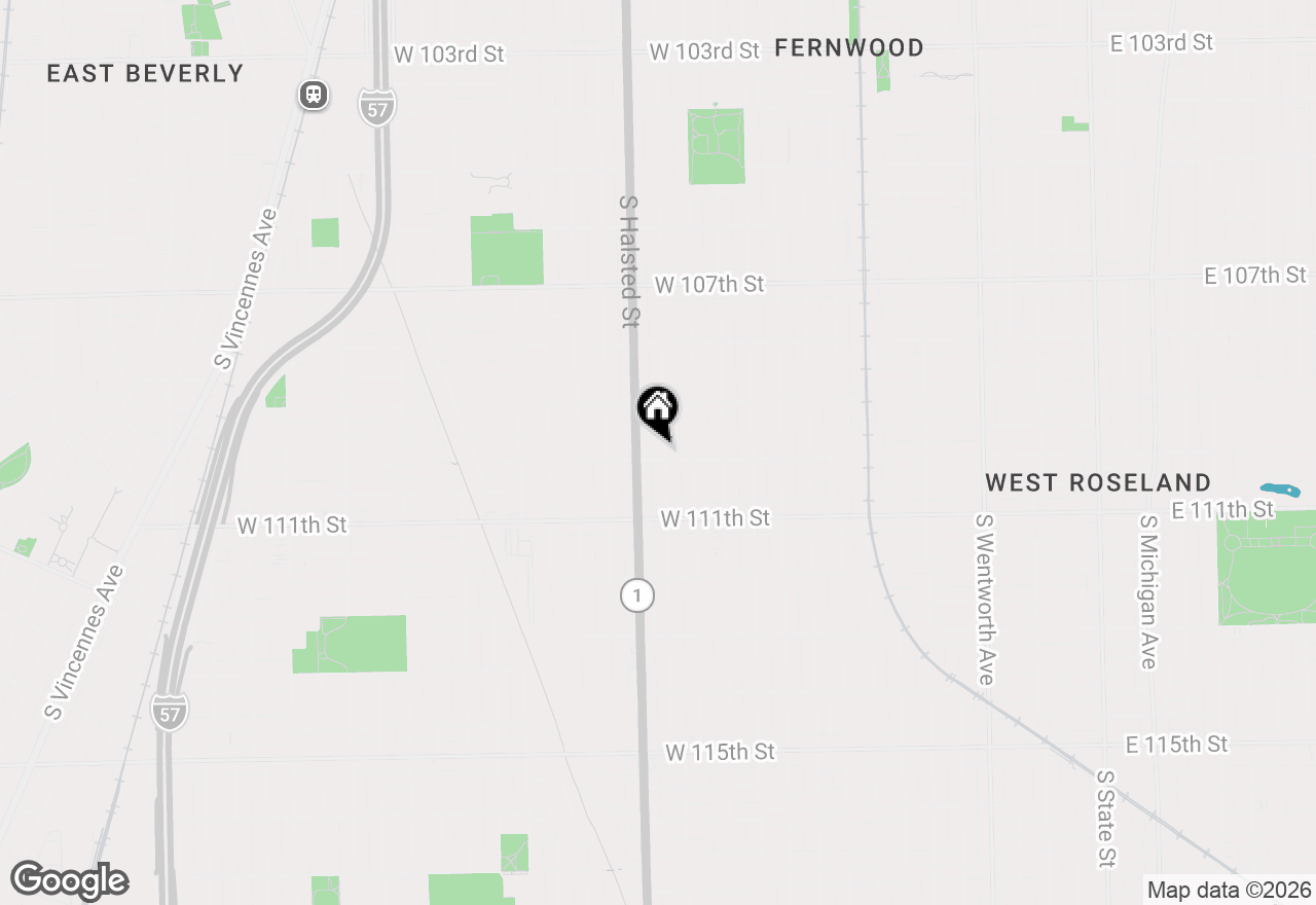 Map of 10952 S Emerald Avenue, Chicago, IL 60628