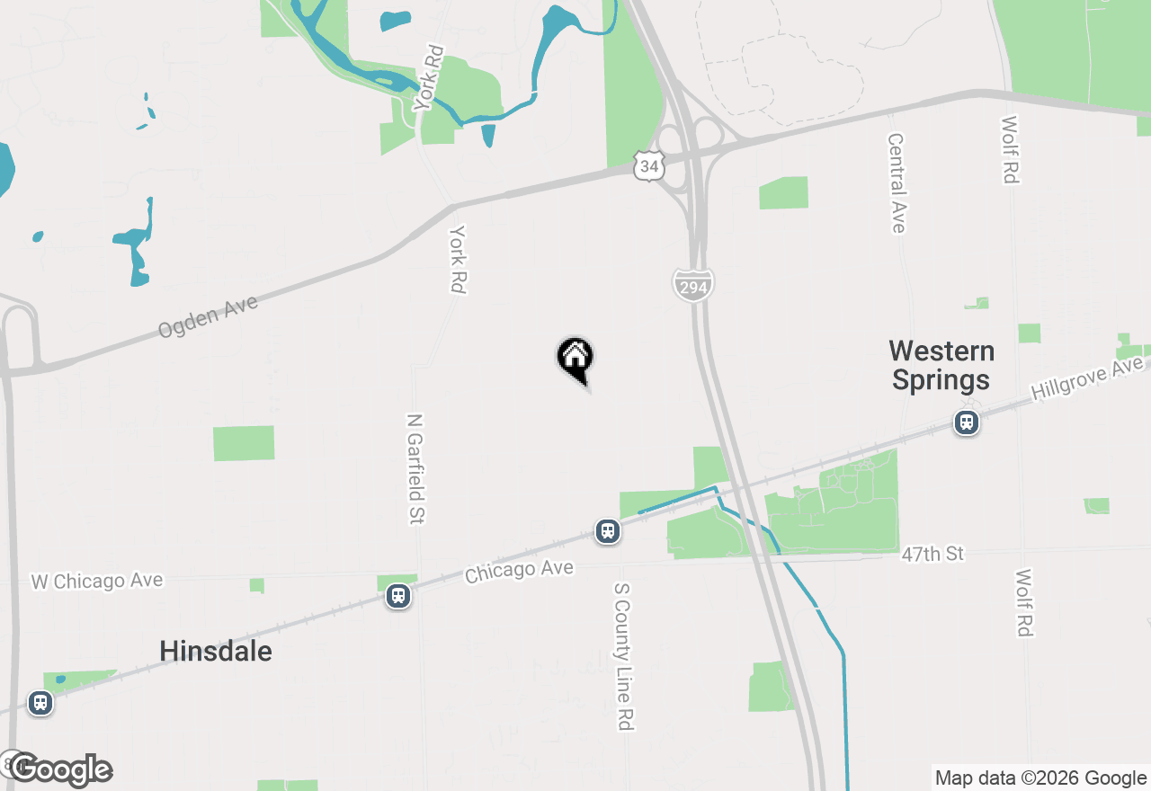 Map of 360 N Oak Street, Hinsdale, IL 60521