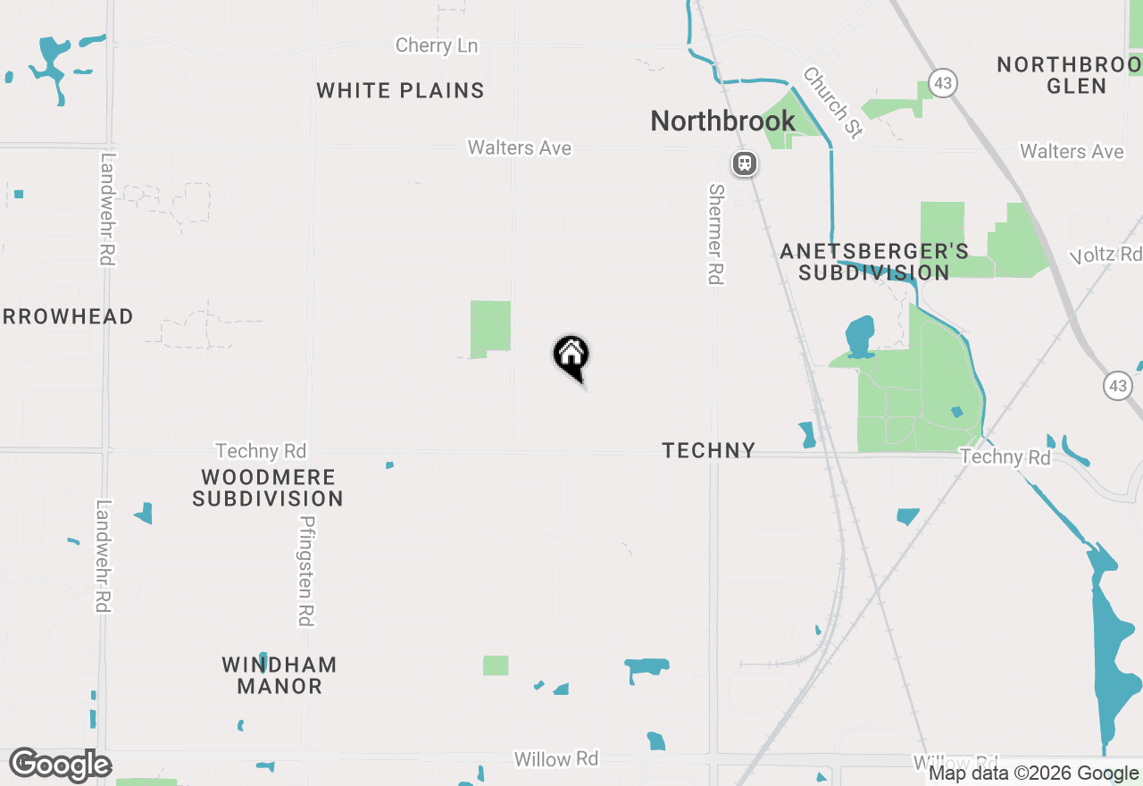 Map of 2272 Asbury Road, Northbrook, IL 60062