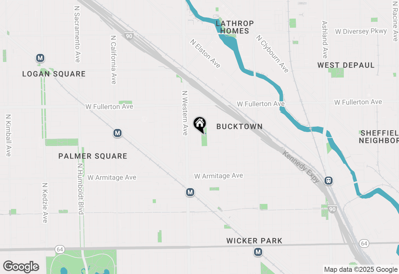 Map of 2160 N Oakley Avenue #1, Chicago, IL 60647