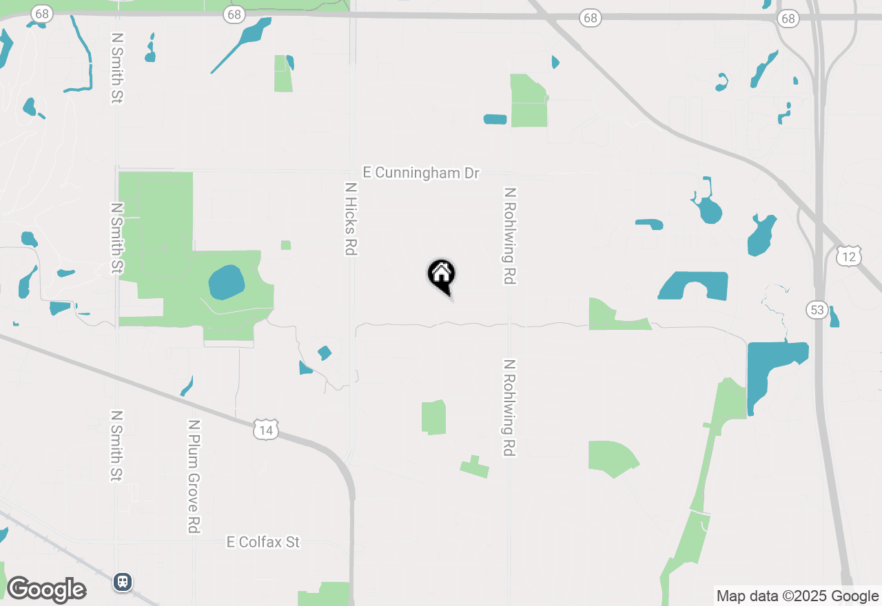 Map of 618 E Carpenter Drive, Palatine, IL 60074