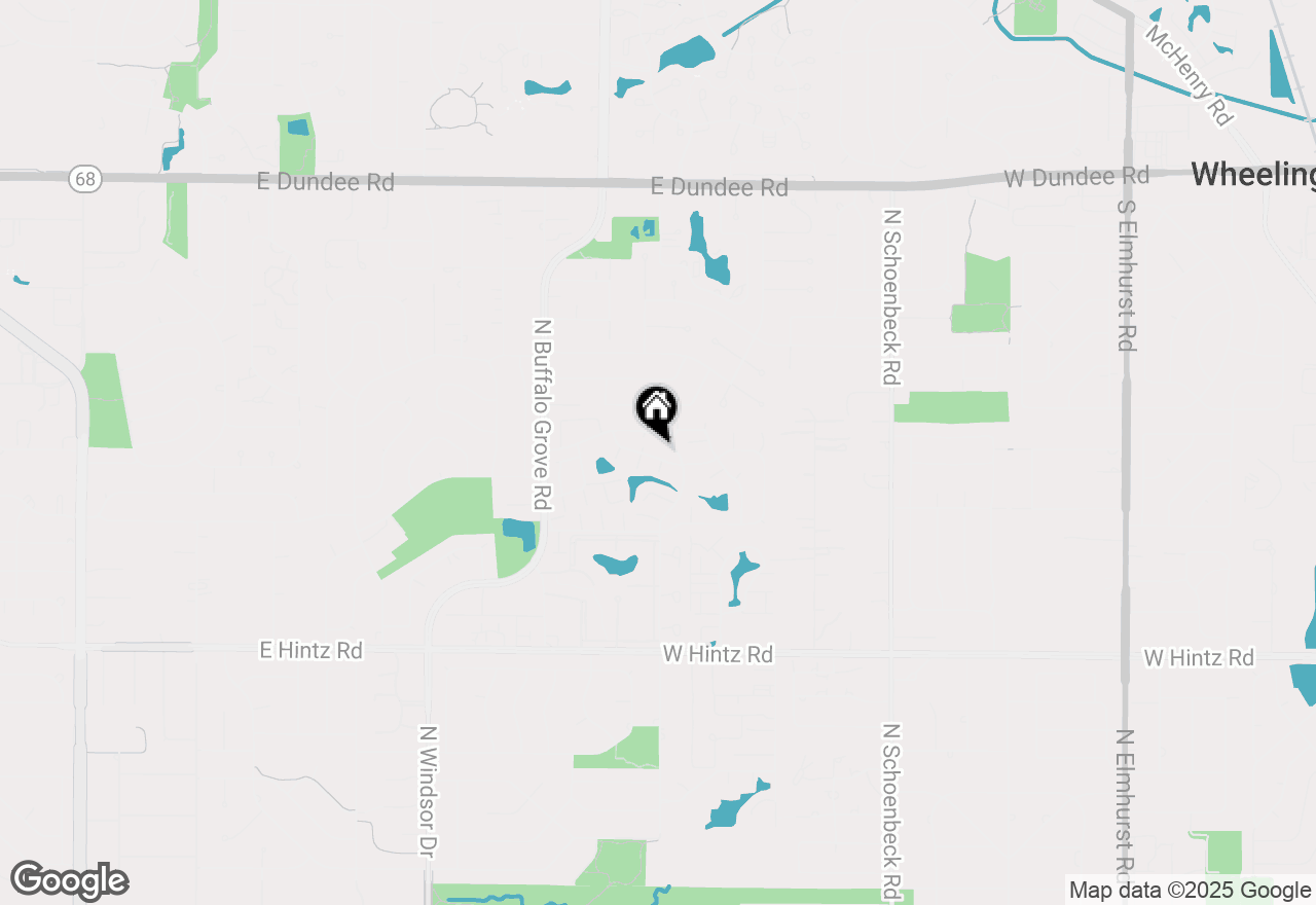 Map of 1602 Chippewa Trail, Wheeling, IL 60090