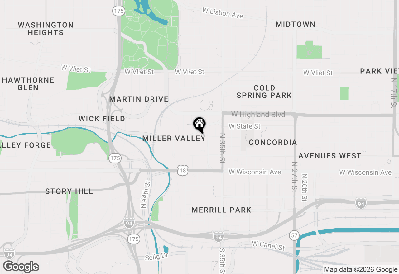 Map of 3737 W Miller Ln, Milwaukee, WI 53208