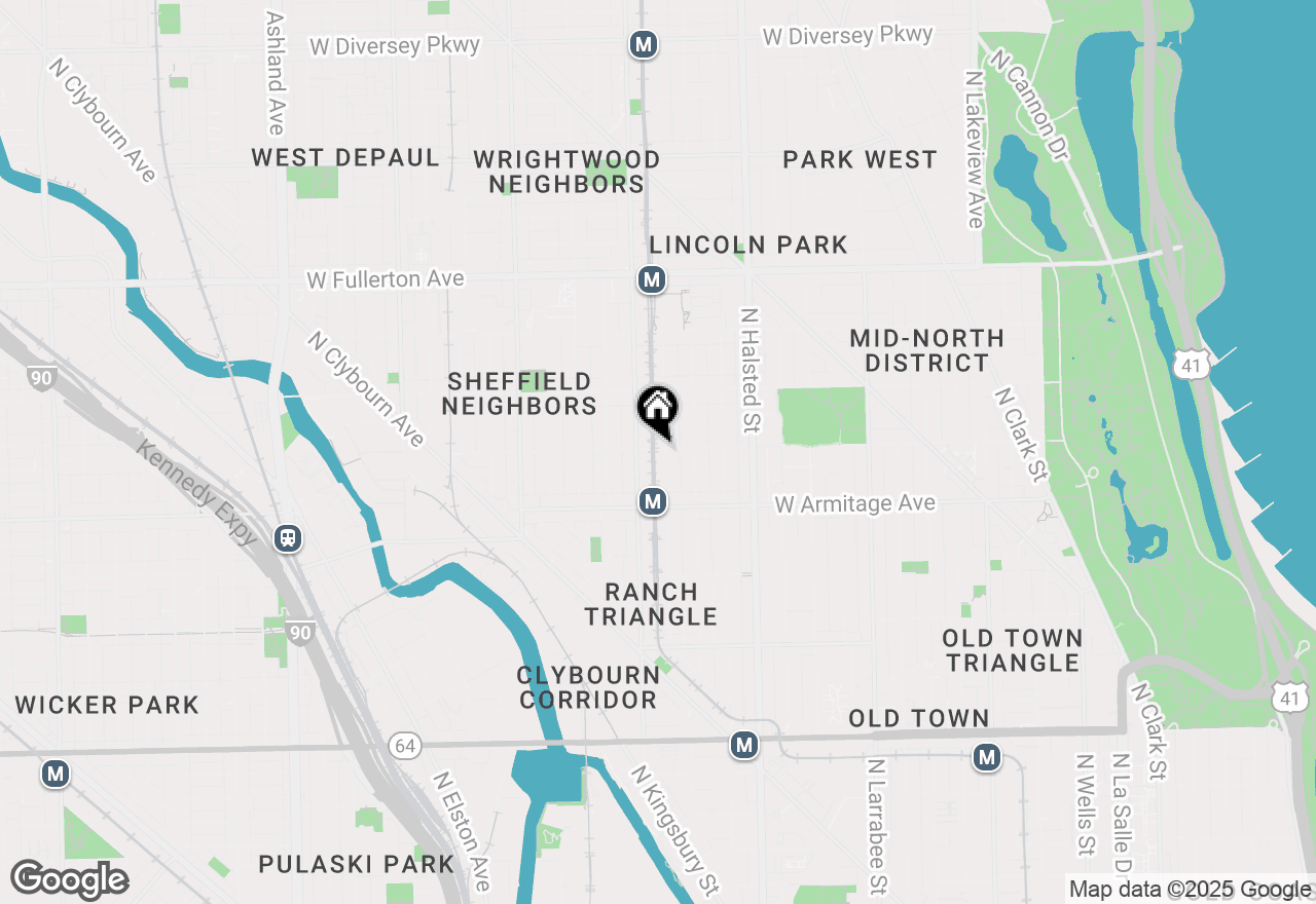 Map of 955 W Dickens Avenue #1R, Chicago, IL 60614
